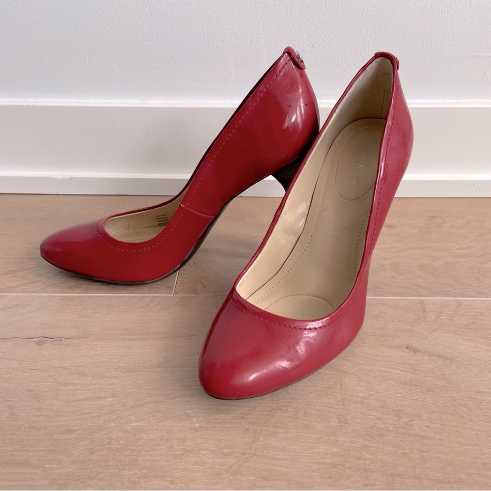 CALVIN KLEIN Red Patent Pumps